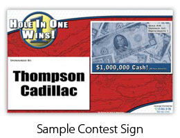 Picture of Shootout Contest Sign :: Foresite Sports, Leaders in Hole In One Insurance
